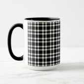 Schwarz-weiß kariertes Muster Tasse (Links)