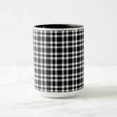 Schwarz-weiß kariertes Muster Tasse (Zentrum)