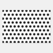Schwarz-weiß Kariertes Polka Dot Hahnentrittmuster Geschenkpapier Set (Vorderseite 3)