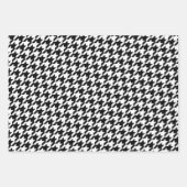 Schwarz-weiß Kariertes Polka Dot Hahnentrittmuster Geschenkpapier Set (Vorderseite 2)