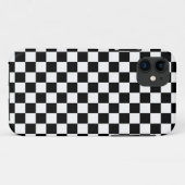 Schwarz-Weiß-Karo Case-Mate iPhone Hülle (Rückseite (Horizontal))
