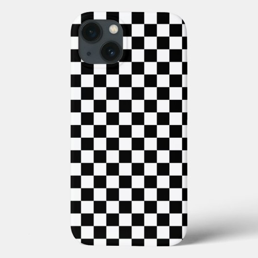 Schwarz-Weiß-Karo Case-Mate iPhone Hülle (Rückseite)