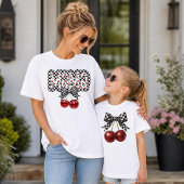 Schwarz-Weiß-Karo Cherry Mama Tri-Blend Shirt