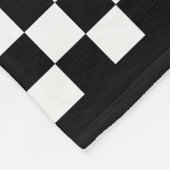 Schwarz-Weiß-Karo Fleecedecke (Ecke)