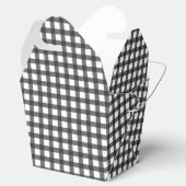 Schwarz-Weiß-Karo Gingham-Ausstieg Geschenkschachtel (Geöffnet)