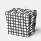 Schwarz-Weiß-Karo Gingham-Ausstieg Geschenkschachtel (Rückseite)