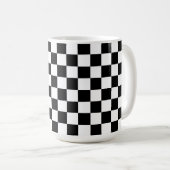 Schwarz-Weiß-Karo Kaffeetasse (VorderseiteRechts)