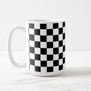 Schwarz-Weiß-Karo Kaffeetasse