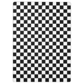 Schwarz-Weiß-Karo Klemmbrett (Rückseite)