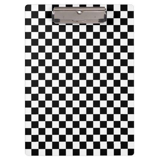 Schwarz-Weiß-Karo Klemmbrett (Vorderseite)