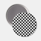 Schwarz-Weiß-Karo Magnet (Vorderseite/Rückseite)