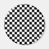 Schwarz-Weiß-Karo Magnet (Vorne)