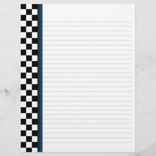 Schwarz-Weiß-Karo mit Blauer Akzent-Binder