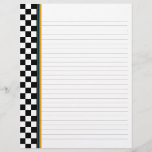 Schwarz-Weiß-Karo mit gelbem Accent Binder
