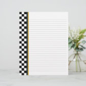 Schwarz-Weiß-Karo mit gelbem Accent Binder (Stehend Vorderseite)