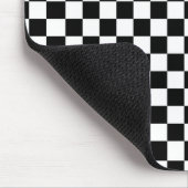 Schwarz-Weiß-Karo Mousepad (Ecke)