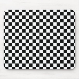 Schwarz-Weiß-Karo Mousepad
