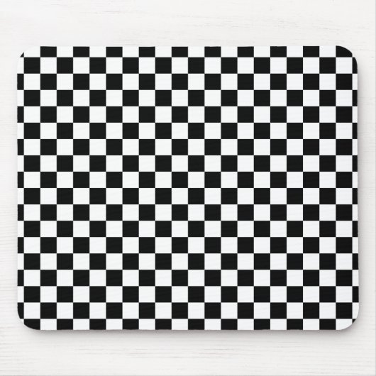 Schwarz-Weiß-Karo Mousepad (Vorne)