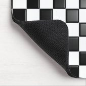 Schwarz-Weiß-Karo Mousepad (Ecke)