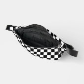 Schwarz-Weiß-Karo-Muster Bauchtasche (Offen)