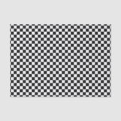 Schwarz-Weiß-Karo-Muster Seidenpapier (Vorderseite)