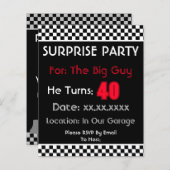 Schwarz-weiß Karo Party laden (Vorne/Hinten)