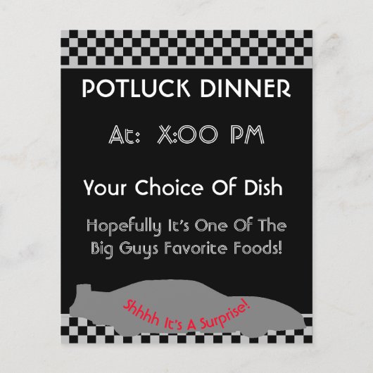 Schwarz-weiß Karo Party laden (Rückseite)