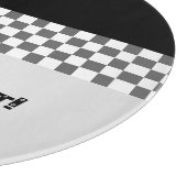 Schwarz-Weiß-Karo Schneidebrett (Ecke)