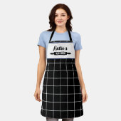 Schwarz-Weiß-Karo Schürze (Getragen)
