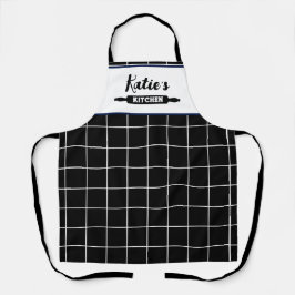 Schwarz-Weiß-Karo Schürze