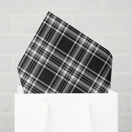 Schwarz-Weiß-Karo Seidenpapier (Geschenktüte)