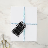 Schwarz-Weiß-Karo-Simmer-Topf-Set Geschenkanhänger (Mit Garn)