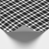 Schwarz-Weiß-Karomuster Geschenkpapier (Ecke)
