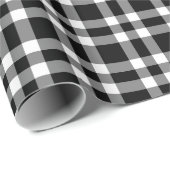 Schwarz-Weiß-Karomuster Geschenkpapier (Rolleneckpunkt)