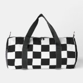 Schwarz-Weiß-Karomuster Klassiker  Duffle Bag (Rückseite)