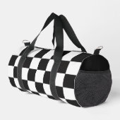 Schwarz-Weiß-Karomuster Klassiker  Duffle Bag (Rechte Ecke)