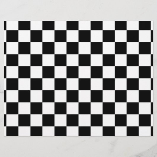 Schwarz-Weiß-Karos Doppelpapier (Vorderseite)