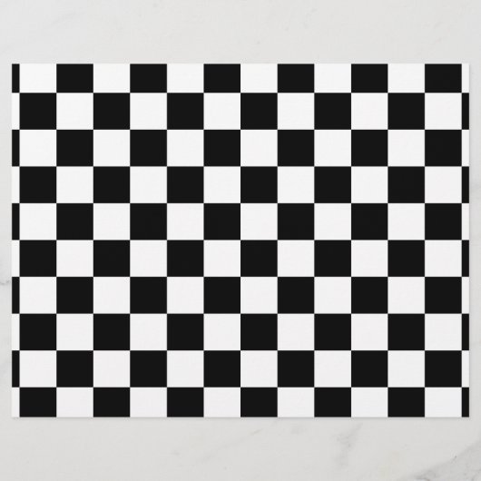 Schwarz-Weiß-Karos Doppelpapier (Rückseite)