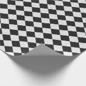 Schwarz-Weiß-Karos Geschenkpapier (Ecke)