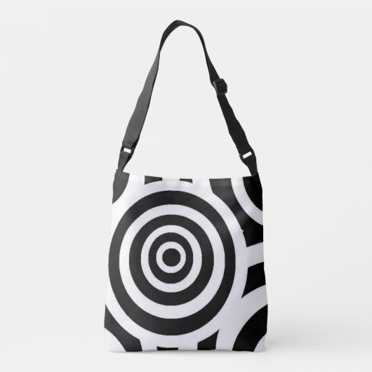 Schwarz-Weiß-Karosserietasche oder Schulter-Tasche Tragetaschen Mit Langen Trägern (Rückseite)