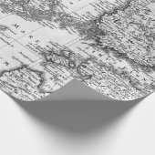 Schwarz-Weiß-Karte Skandinaviens Geschenkwrap Geschenkpapier (Ecke)