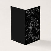 Schwarz-Weiß-Karten für das neue Jahr 25pk (Vorderseite)