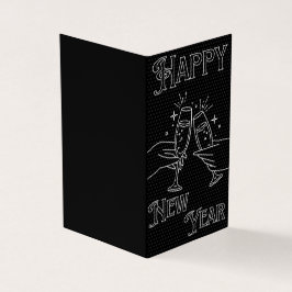 Schwarz-Weiß-Karten für das neue Jahr 25pk