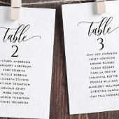 Schwarz-Weiß-Karten, Sitzplan-Karten mit Gästennam