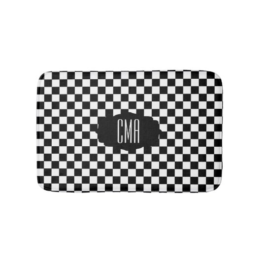 Schwarz-Weiß-Karton| DIY Monogramm Badematte (Vorderseite)