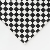 Schwarz-Weiß-Karton-Fleece Fleecedecke (Ecke)