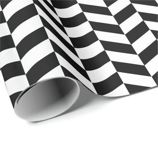 Schwarz-Weiß-Karton Geschenkpapier (Rolleneckpunkt)