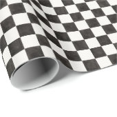 Schwarz-Weiß-Karton Geschenkpapier (Rolleneckpunkt)