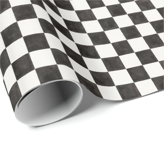 Schwarz-Weiß-Karton Geschenkpapier (Rolleneckpunkt)