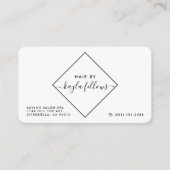 Schwarz-Weiß-Karton-Karten Begleitkarte (Vorderseite)